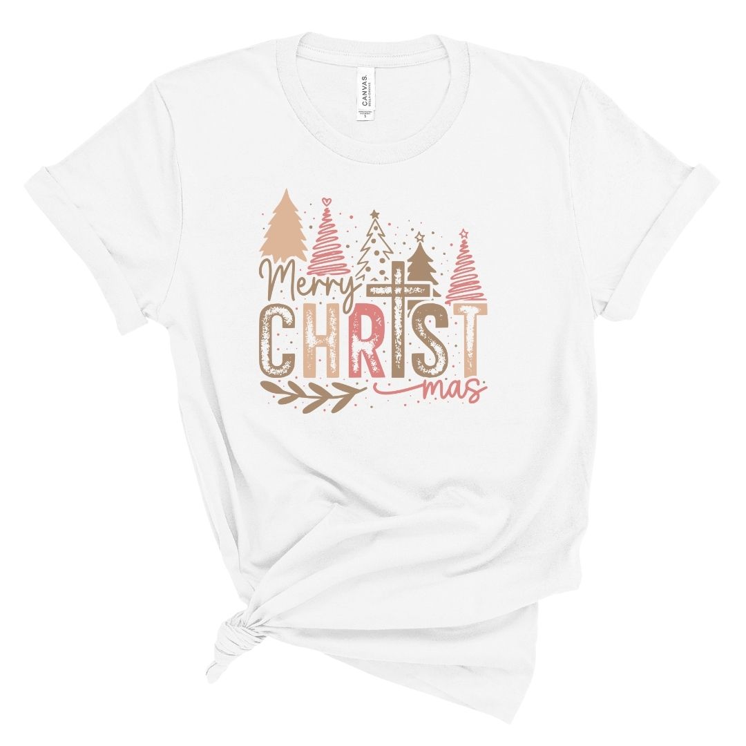 Merry Christmas Tree (Light) Tee