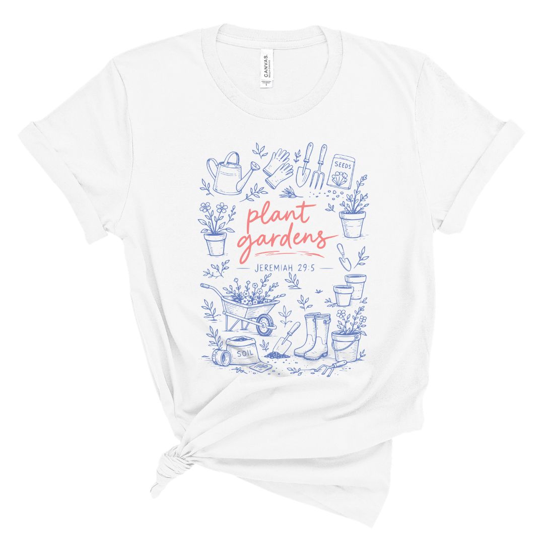 Christian Shirts for Women – Plant Gardens Graphic Tee – Mountain of  Blessings