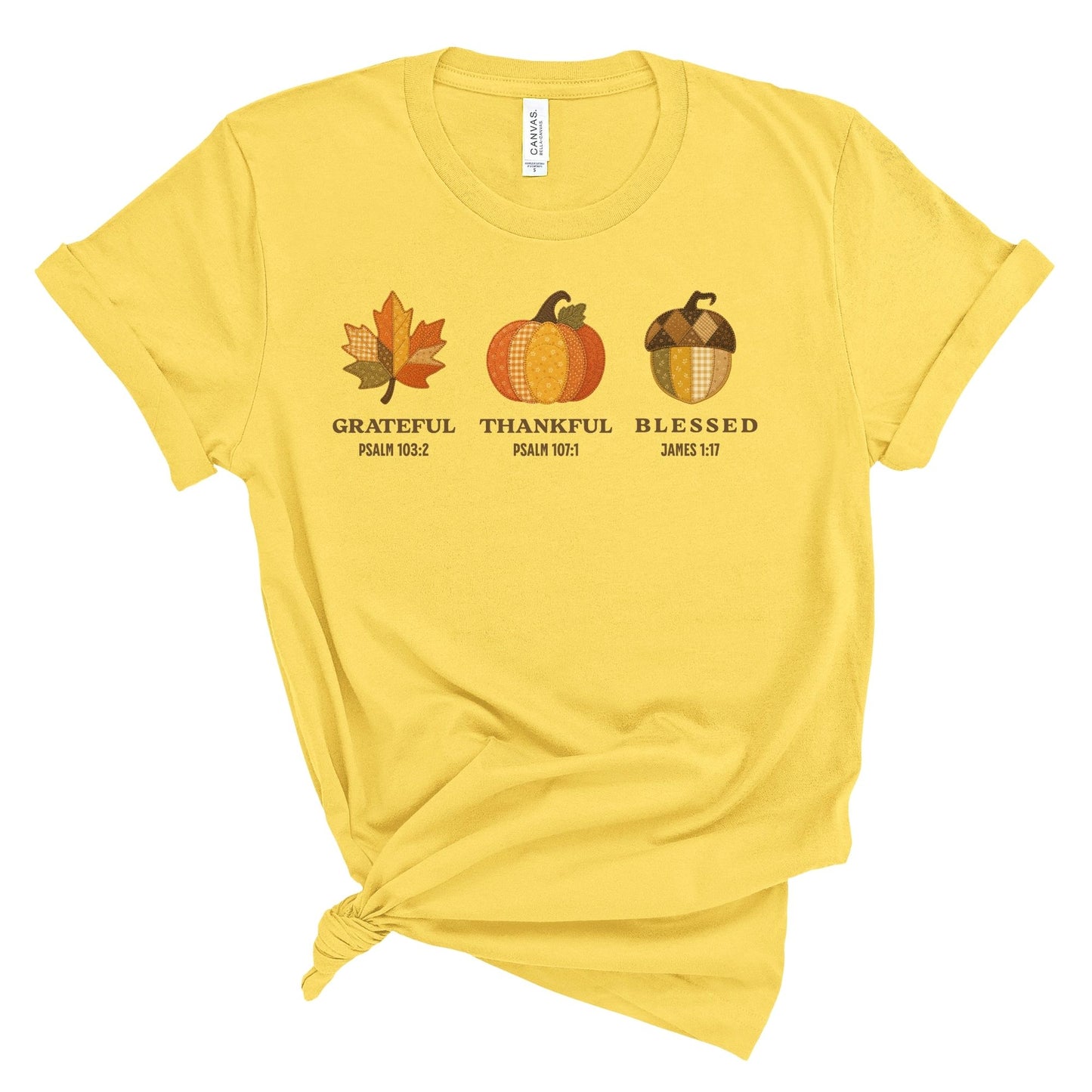 Grateful Thankful Blessed Fall Tee